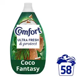 Tesco Comfort Ultra Fresh & Protect Fabric Conditioner Coco Fantasy 58 Washes 870ml offer