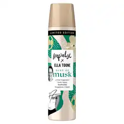 Tesco Impulse Hint Of Musk Body Spray Deodorant 75Ml offer