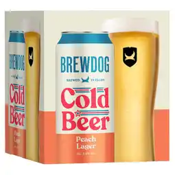 Tesco BrewDog Cold Beer Peach Lager 4 x440ml offer