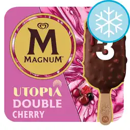 Tesco Magnum Utopia Double Cherry 3 x 85ml offer