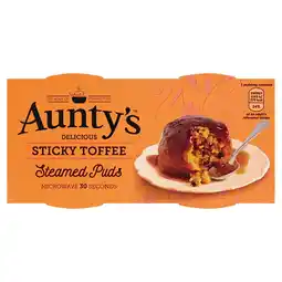 Tesco Auntys Sticky Toffee Puddings 2 X 95G offer