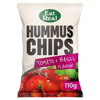 Tesco Eat Real Hummus Chips - Tomato & Basil 110g offer