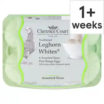 Tesco Clarence Court Traditional Leghorn Whites Free Range Eggs 6 Pack offer