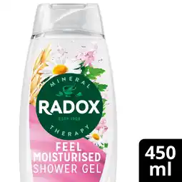 Tesco Radox Chamomile & Oats Feel Moisturised Shower Gel Body Wash 450ml offer