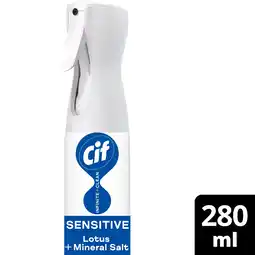Tesco Cif Infinite Clean All in One: Sensitive Lotus and Mineral Salts Spray 280ml offer