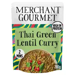 Tesco Merchant Gourmet Thai Green Lentil Curry 280g offer