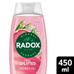 Tesco Radox Grapefruit & Ginger Feel Uplifted Shower Gel 450ml offer