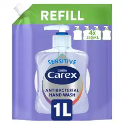 Tesco Carex Sensitive Antibacterial Hand Wash Refill 1L offer