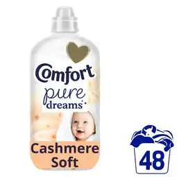 Tesco Comfort Pure Dreams Fabric Conditioner Cashmere Soft 48 Washes 1440ml offer