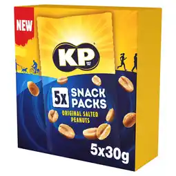 Tesco Kp Salted Peanuts Snack Packs 5 X 30G offer