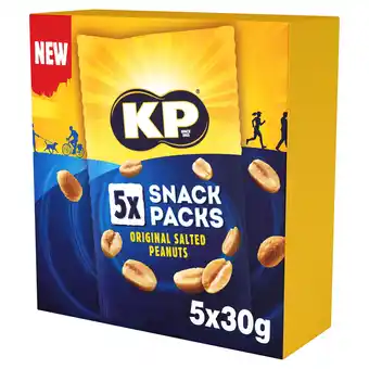 Tesco Kp Salted Peanuts Snack Packs 5 X 30G offer