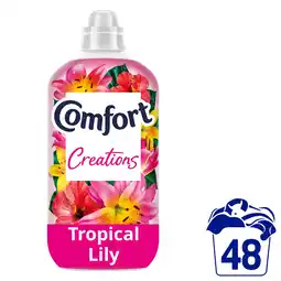 Tesco Comfort Perfume Creations Fabric Conditioner Tropical Lily 48 Washes 1440ml offer