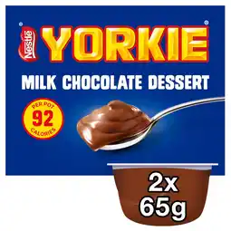 Tesco Yorkie Milk Chocolate Dessert 2x65g offer