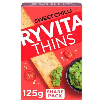 Tesco Ryvita Thins Sweet Chilli 125G offer