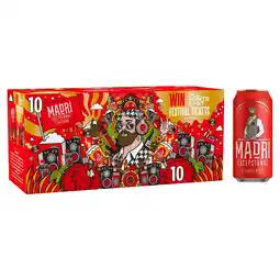 Tesco Madri Excepcional Premium Lager Beer Can 10 x 440ml offer