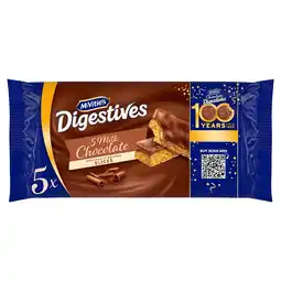 Tesco McVitie's Digestives Milk Chocolate Slices 5 Pack 114.1g offer