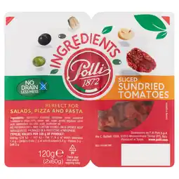 Tesco Polli Ingredient Sliced Sundried Tomatoes 120G offer
