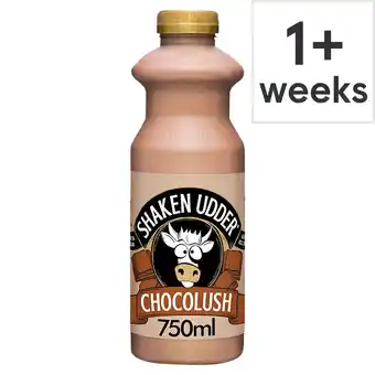Tesco Shaken Udder Chocolush Milkshake 750ml offer