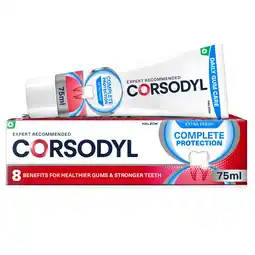 Tesco Corsodyl Complete Protection Toothpaste - Extra Fresh 75ml offer