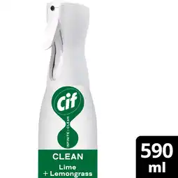 Tesco Cif Infinite Clean All in One: Clean Lime and Lemongrass Spray 590ml offer