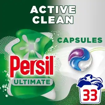 Tesco Persil Ultimate Active Clean Laundry Washing Capsules 33 Washes 696g offer