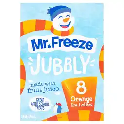 Tesco Mr Freeze Jubbly Ice Lollies Orange 8 X 62Ml offer