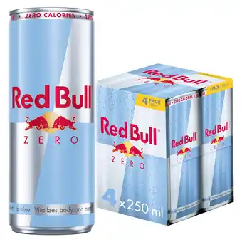 Tesco Red Bull Zero 4 X 250Ml offer