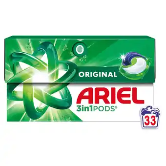 Tesco Ariel All in 1 Washing Pods Original 33 Washes 630.3g offer