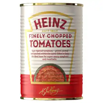 Tesco Heinz Finely Chopped Tomatoes 400g offer