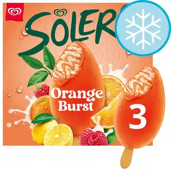 Tesco Solero Orange Burst Ice Cream Lollies 3 x 90ml offer