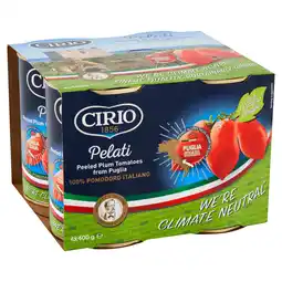 Tesco Cirio Peeled Plum Tomatoes 4X400g offer