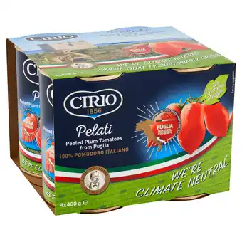 Tesco Cirio Peeled Plum Tomatoes 4X400g offer