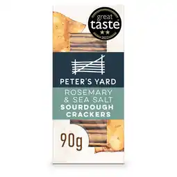 Tesco Peter's Yard Rosemary & Sea Salt Sourdough Crackers 90g offer