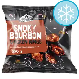 Tesco Discover In Smoky Bourbon Chicken Wings 550G offer