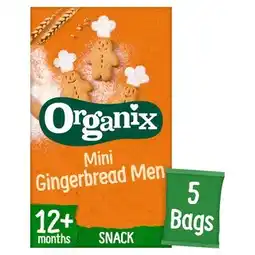 Tesco Organix Mini Gingerbread Men Biscuits 5x20g offer