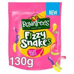 Tesco ROWNTREES Fizzy Snakes Sweets Sharing Bag 130g offer