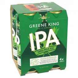 Tesco Greene King IPA 4X500Ml Cans offer