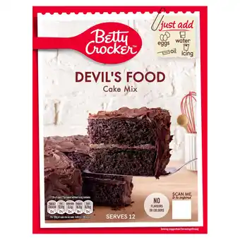 Tesco Betty Crocker Devils Food Chocolate Cake Mix 425G offer