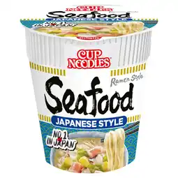 Tesco Nissin Cup Noodles Instant Ramen Pot Japanese Seafood 75g offer