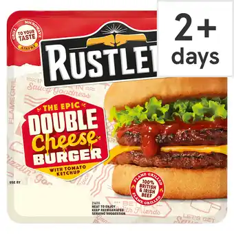 Tesco Rustlers The Epic Double Cheeseburger 145g offer