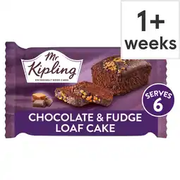 Tesco Mr Kipling Chocolate & Fudge Loaf Cake 220g offer