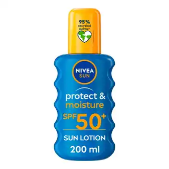 Tesco NIVEA SUN Protect & Moisture Sun Lotion SPF50+ 200ml offer