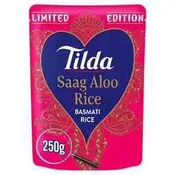 Tesco Tilda Limited Edition Saag Aloo Basmati Rice 250g offer