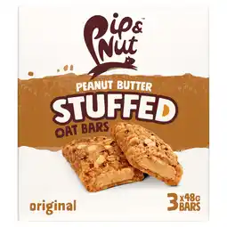 Tesco Pip & Nut Peanut Butter Stuffed Oat Bars - Original 3 x 48g offer