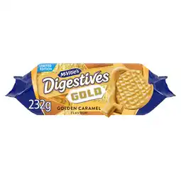 Tesco McVitie's Digestives Gold Golden Caramel Flavour Biscuits 232g offer