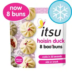Tesco itsu 8 hoisin duck bao buns 256g offer