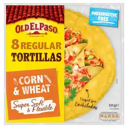 Tesco Old El Paso Soft Corn Tortillas Wraps X8 335G offer