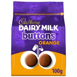Tesco Cadbury Dairy Milk Chocolate Orange Buttons 100G offer