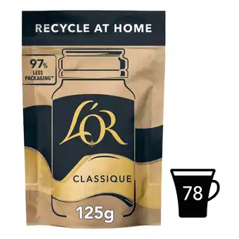 Tesco L'Or Classique Instant Coffee Paper Refill 125g offer