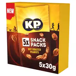 Tesco Kp Snack Packs Dry Roasted Peanuts 5 X 30G offer